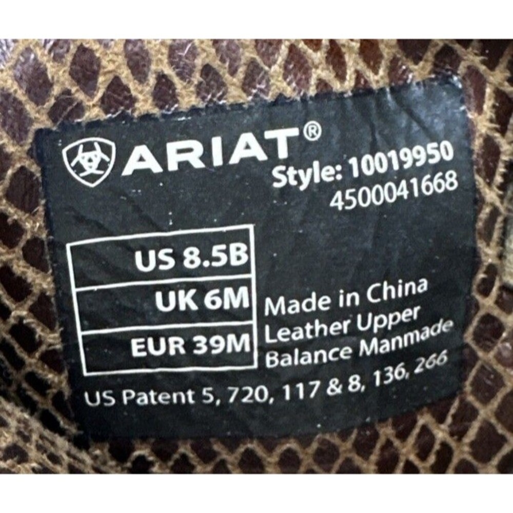 Ariat Circuit Patriot Womens Brown Leather American Flag Western Boots 10019950 - Picture 7 of 7